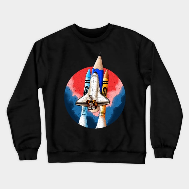 Art Space Crewneck Sweatshirt by kookylove